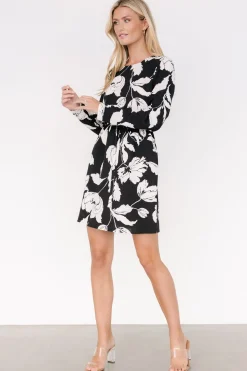 Baltic Born Kyoto Short Dress | Black + White Floral