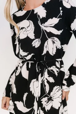 Baltic Born Kyoto Short Dress | Black + White Floral