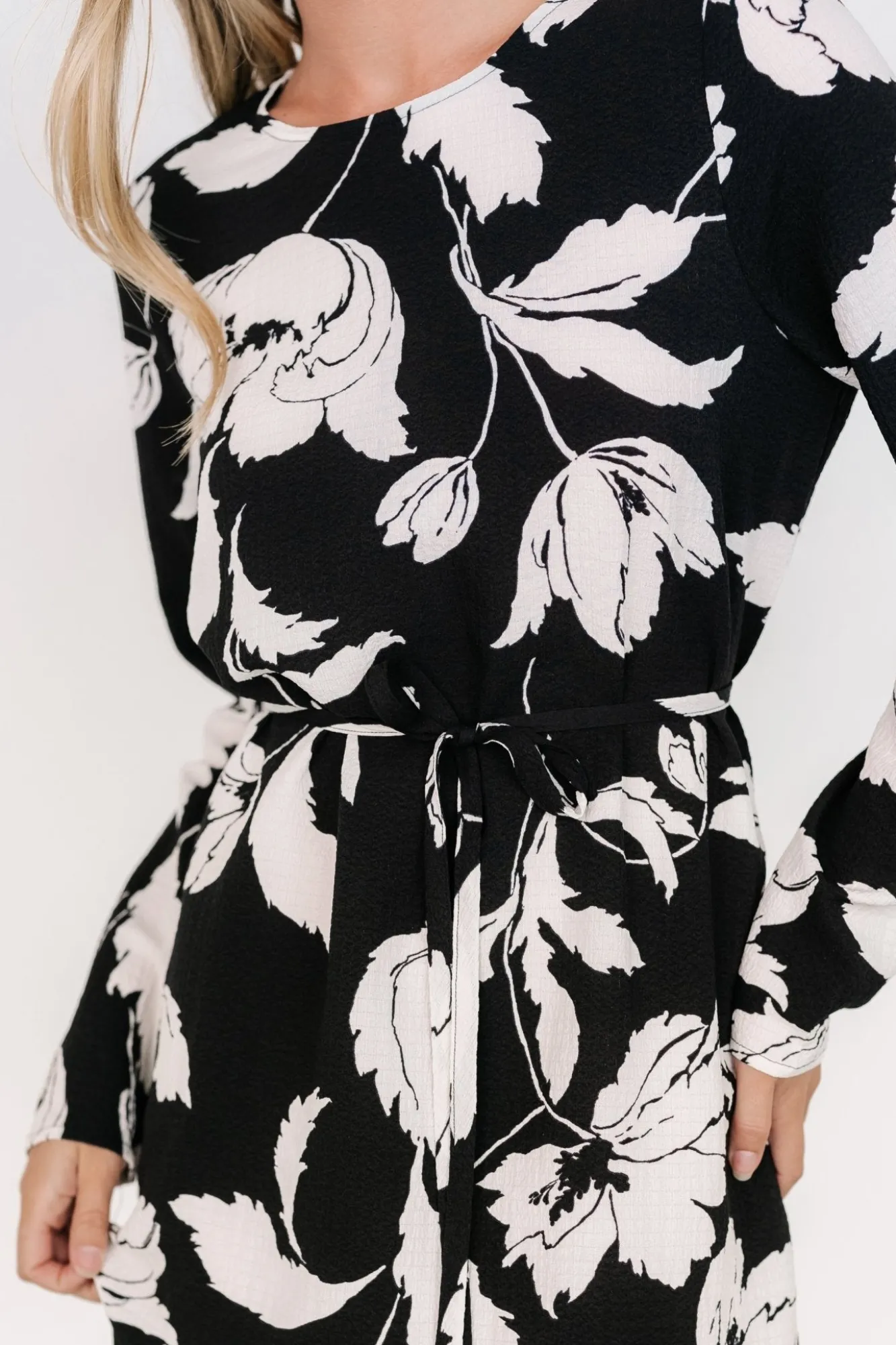 Baltic Born Kyoto Short Dress | Black + White Floral