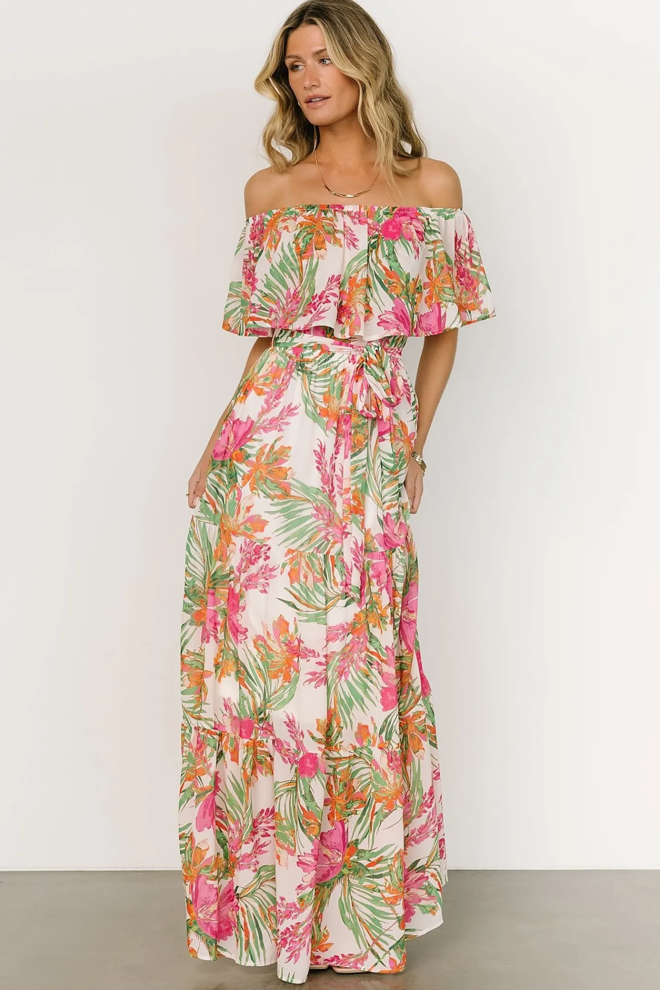 Baltic Born Lahaina Off Shoulder Maxi Dress |