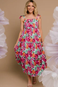 Baltic Born Lakewood Tie Dress | Pink Multi