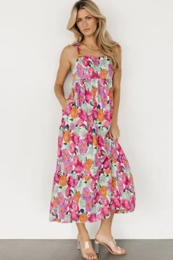 Baltic Born Lakewood Tie Dress | Pink Multi