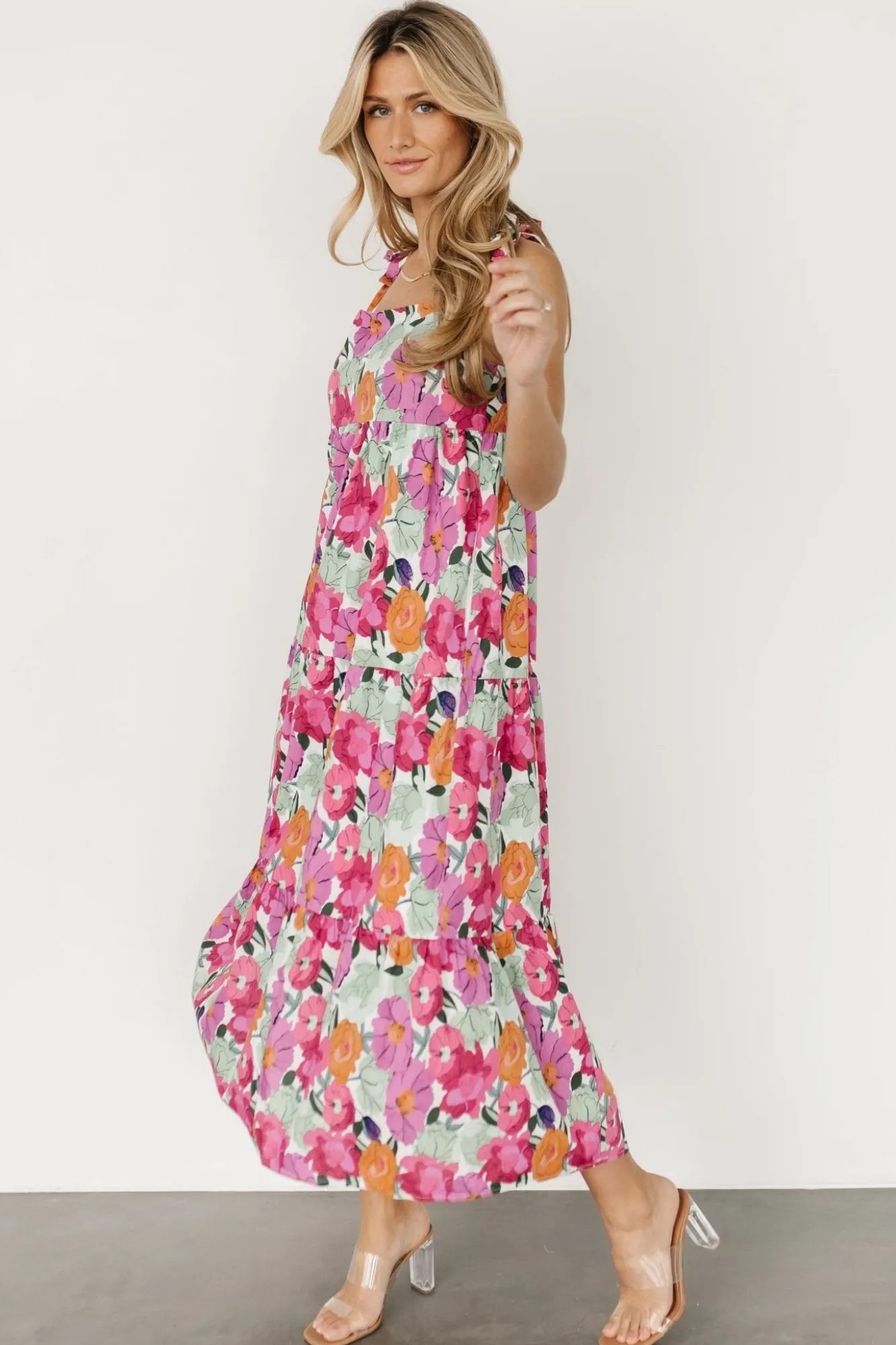 Baltic Born Lakewood Tie Dress | Pink Multi