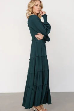Baltic Born Lana Smocked Maxi Dress | Dark Green