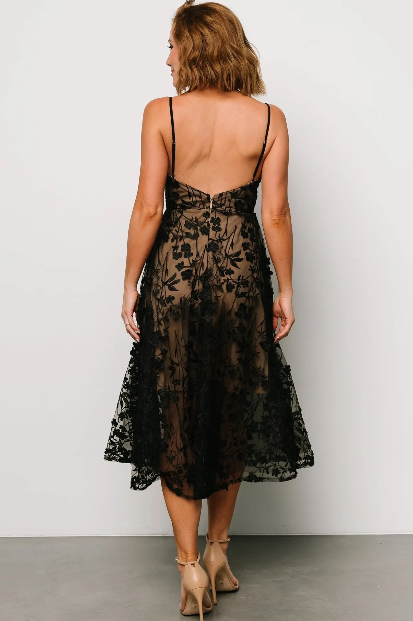 Baltic Born Larissa Midi Dress | Black + Nude