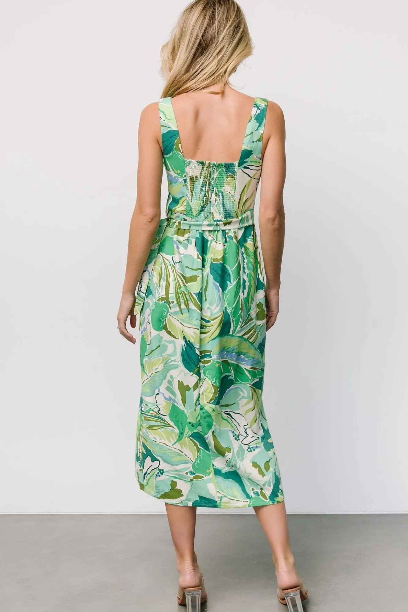 Baltic Born Latonya Faux Wrap Dress | Green Multi
