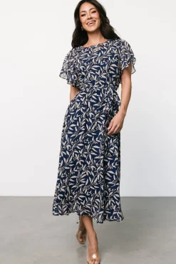 Baltic Born Laurel Midi Dress | Blue + Gray Floral