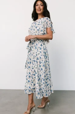 Baltic Born Laurel Midi Dress | Off-White + Blue Floral