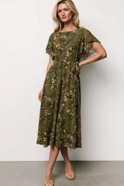 Baltic Born Laurel Midi Dress | Olive Floral