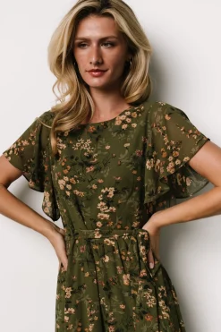 Baltic Born Laurel Midi Dress | Olive Floral