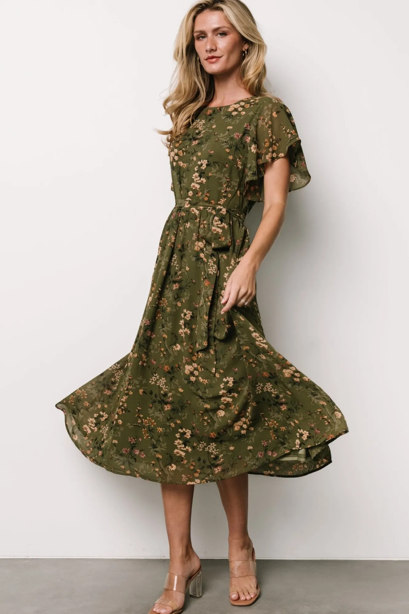 Baltic Born Laurel Midi Dress | Olive Floral