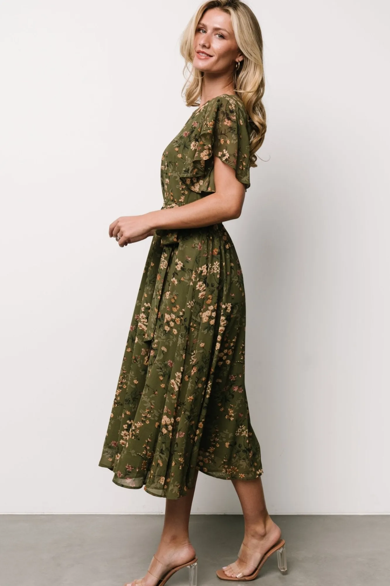 Baltic Born Laurel Midi Dress | Olive Floral