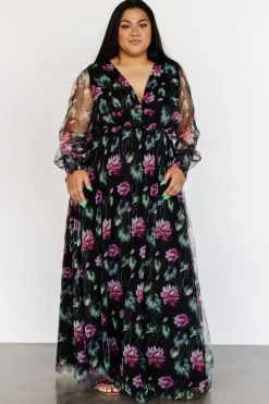 Baltic Born Layla Tulle Maxi Dress | Black Multi