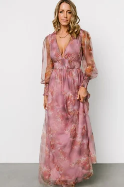 Baltic Born Layla Tulle Maxi Dress | Dusty Orchid Floral