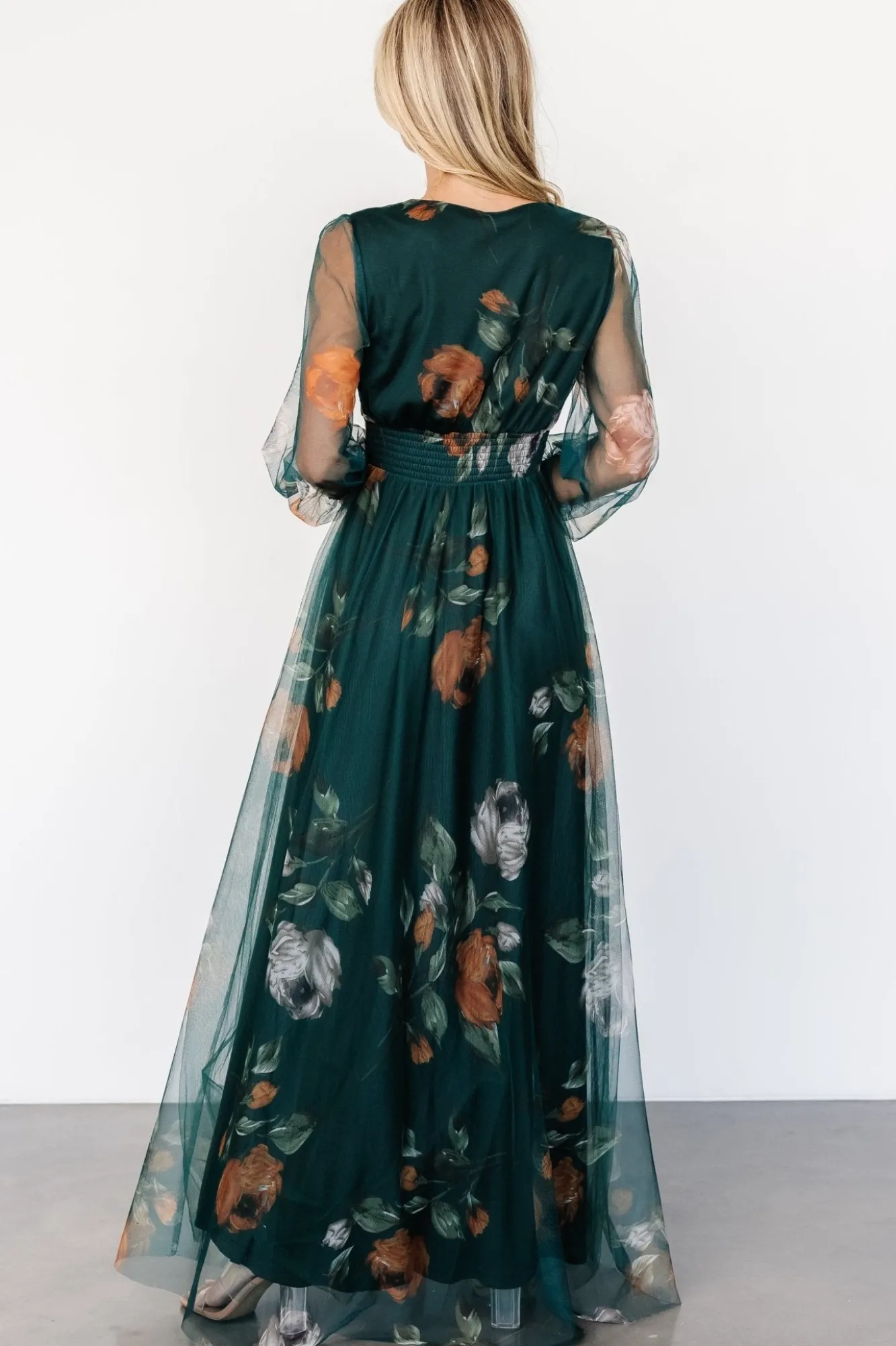 Baltic Born Layla Tulle Maxi Dress | Deep Topaz Floral