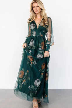 Baltic Born Layla Tulle Maxi Dress | Deep Topaz Floral