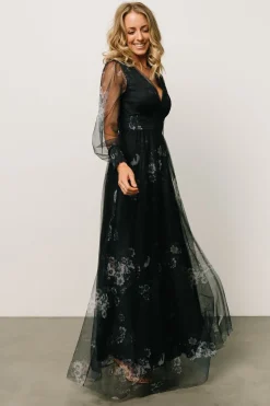 Baltic Born Layla Tulle Maxi Dress | Navy Multi