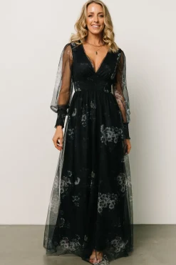 Baltic Born Layla Tulle Maxi Dress | Navy Multi