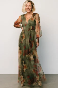 Baltic Born Layla Tulle Maxi Dress | Olive + Rust