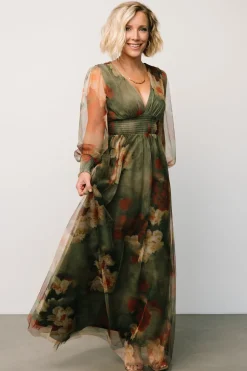 Baltic Born Layla Tulle Maxi Dress | Olive + Rust