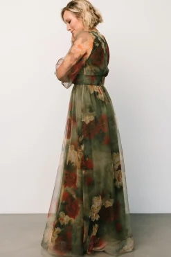 Baltic Born Layla Tulle Maxi Dress | Olive + Rust