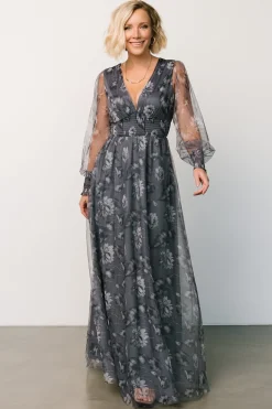 Baltic Born Layla Tulle Maxi Dress | Slate Floral