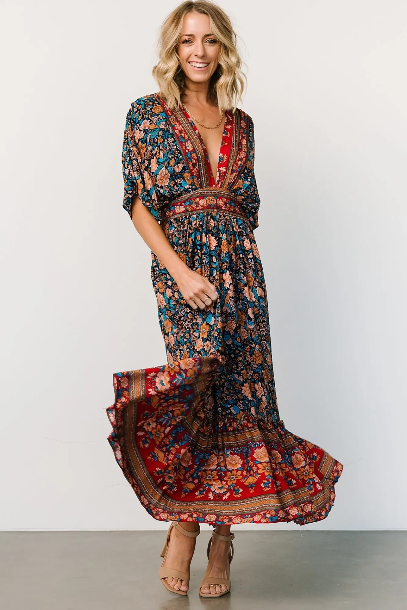 Baltic Born Leeanne Midi Dress | Navy Multi Floral