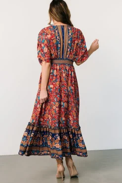 Baltic Born Leeanne Midi Dress | Red Multi Floral