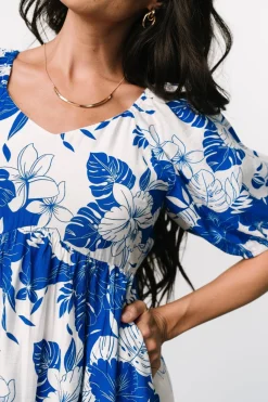 Baltic Born Leela Maxi Dress | Cobalt + Off White