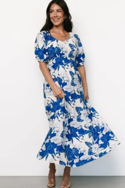 Baltic Born Leela Maxi Dress | Cobalt + Off White