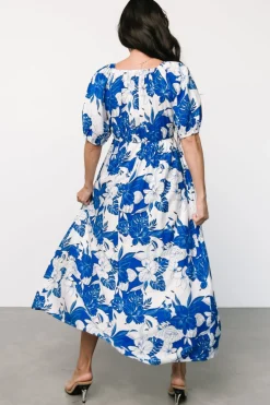 Baltic Born Leela Maxi Dress | Cobalt + Off White