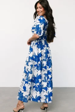 Baltic Born Leela Maxi Dress | Cobalt + Off White