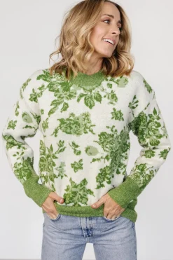 Baltic Born Legend Sweater | Light Green Print