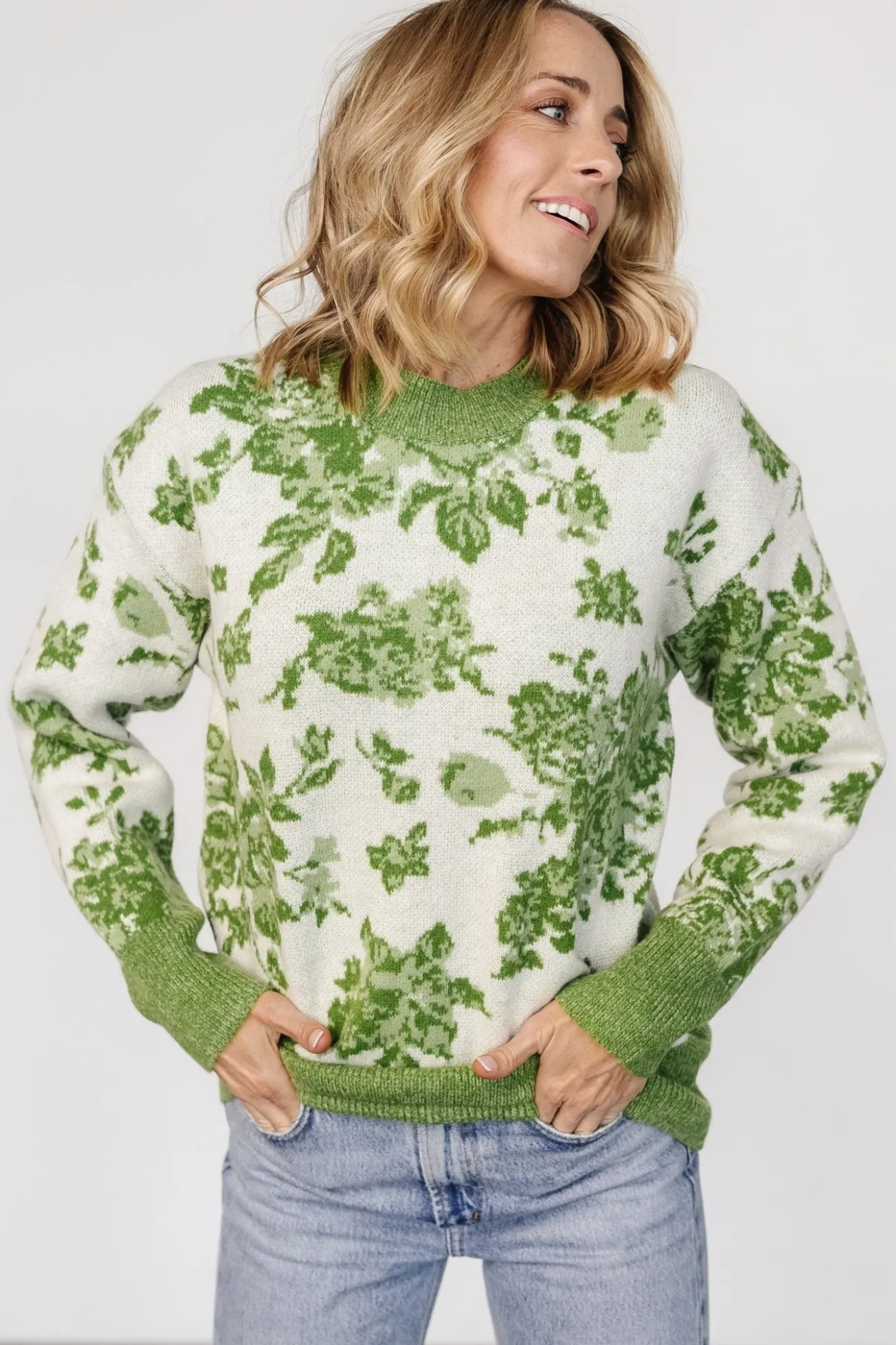 Baltic Born Legend Sweater | Light Green Print