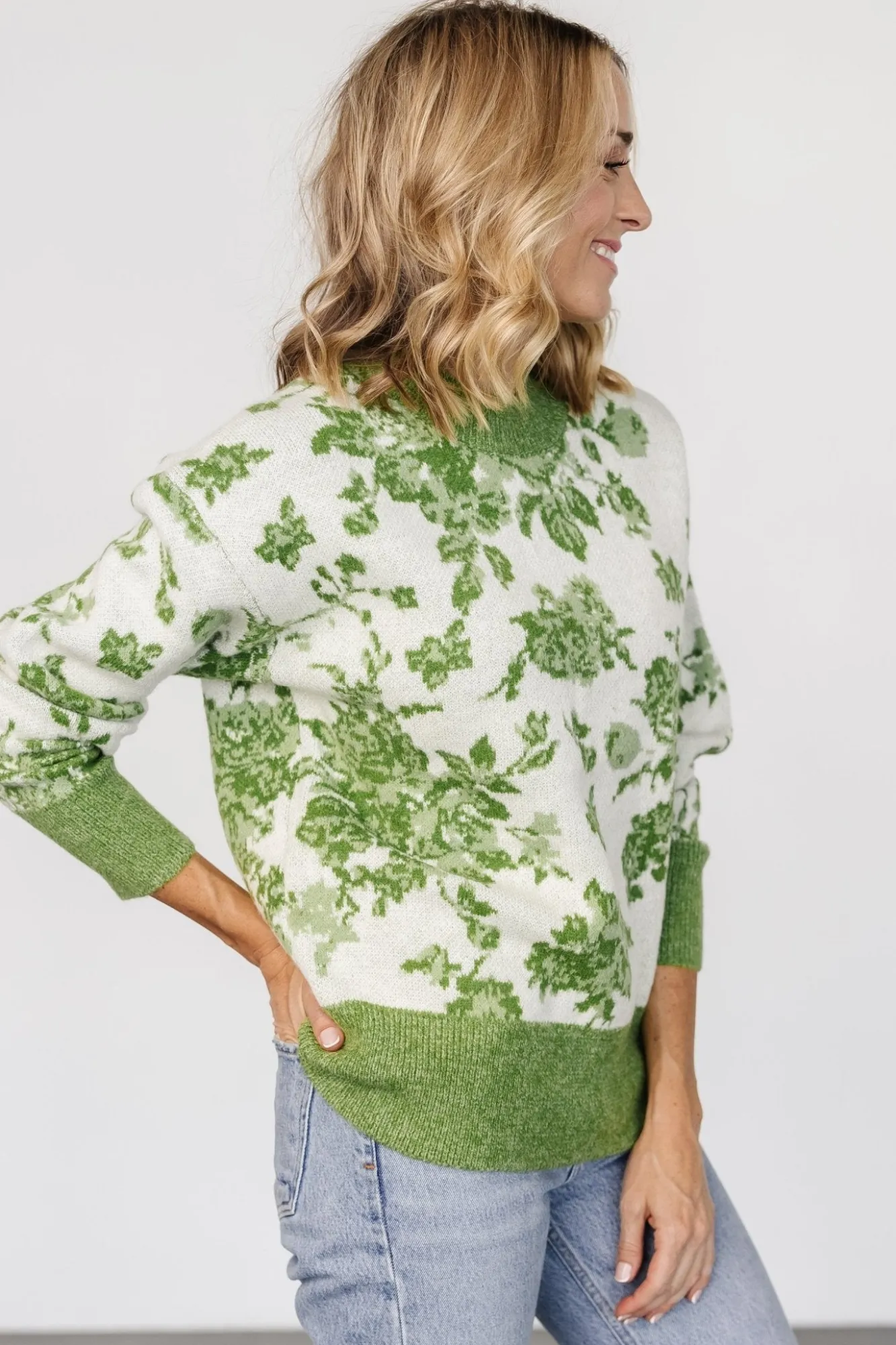 Baltic Born Legend Sweater | Light Green Print
