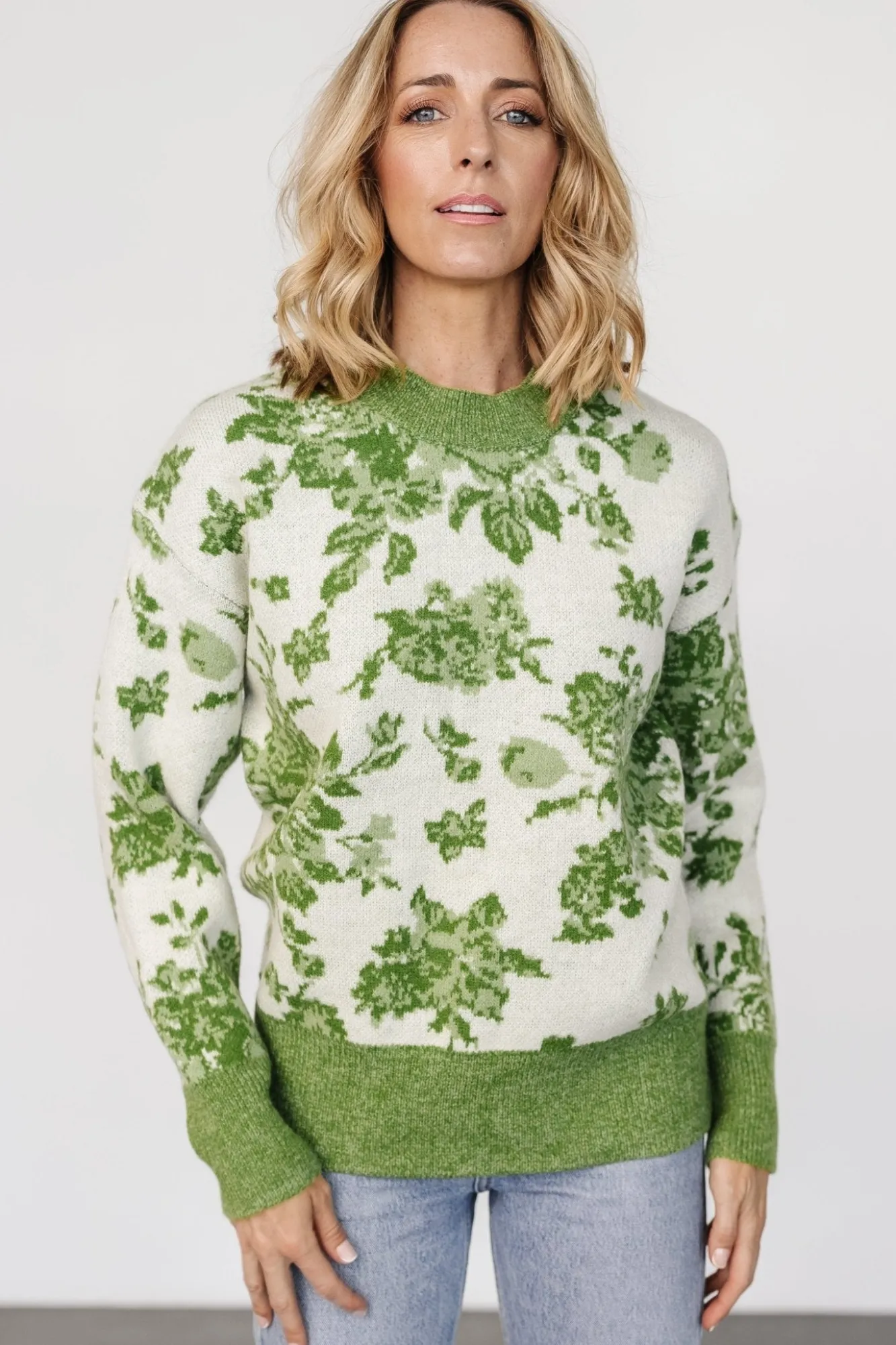 Baltic Born Legend Sweater | Light Green Print