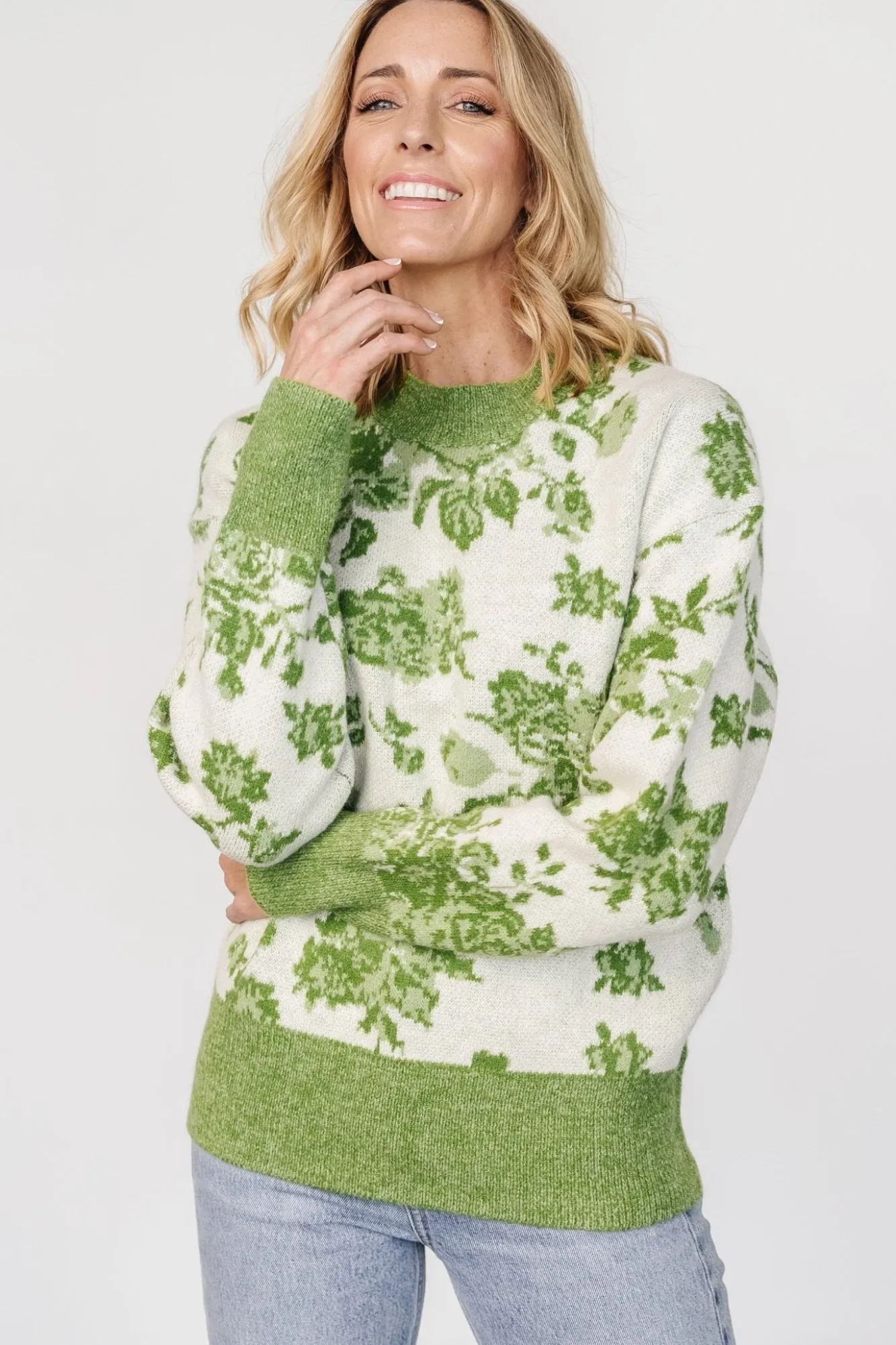 Baltic Born Legend Sweater | Light Green Print