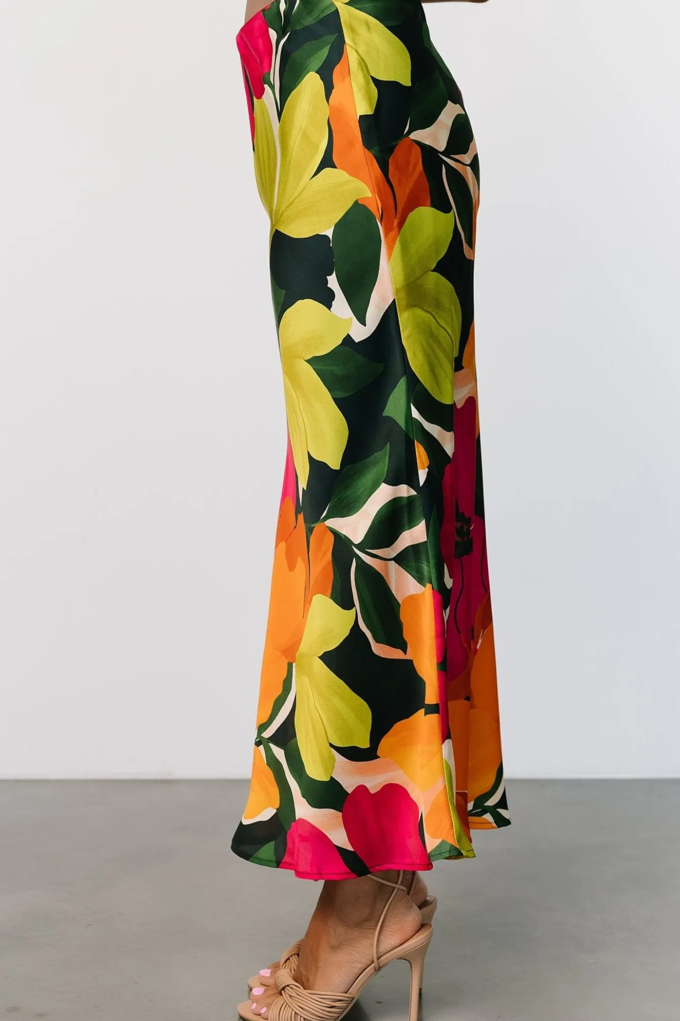 Baltic Born Leland Satin Skirt | Multi Floral
