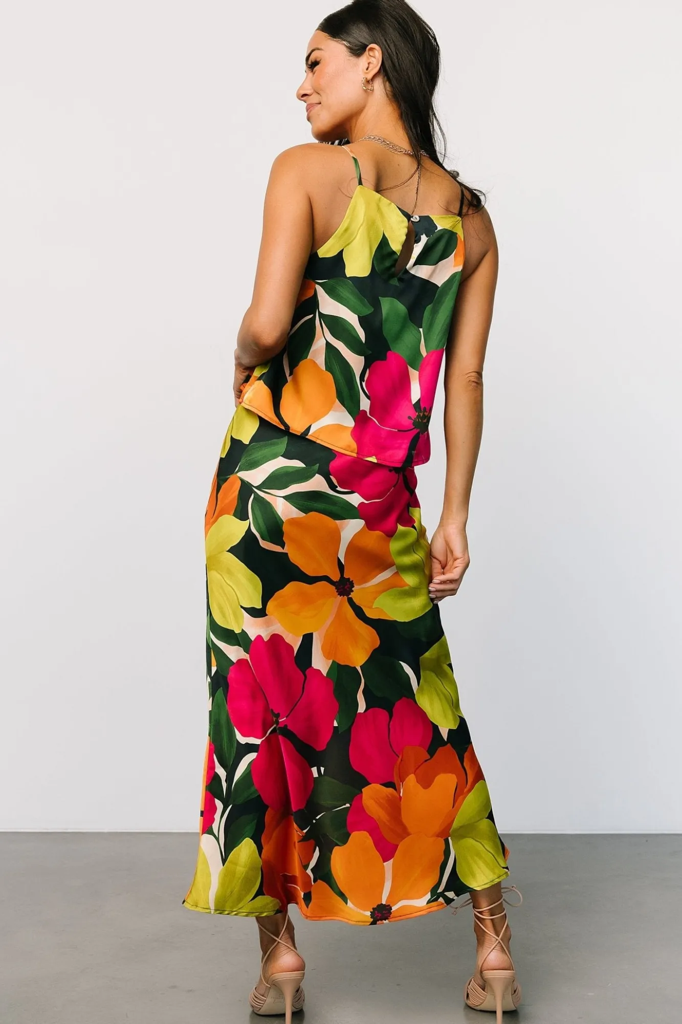 Baltic Born Leland Satin Skirt | Multi Floral