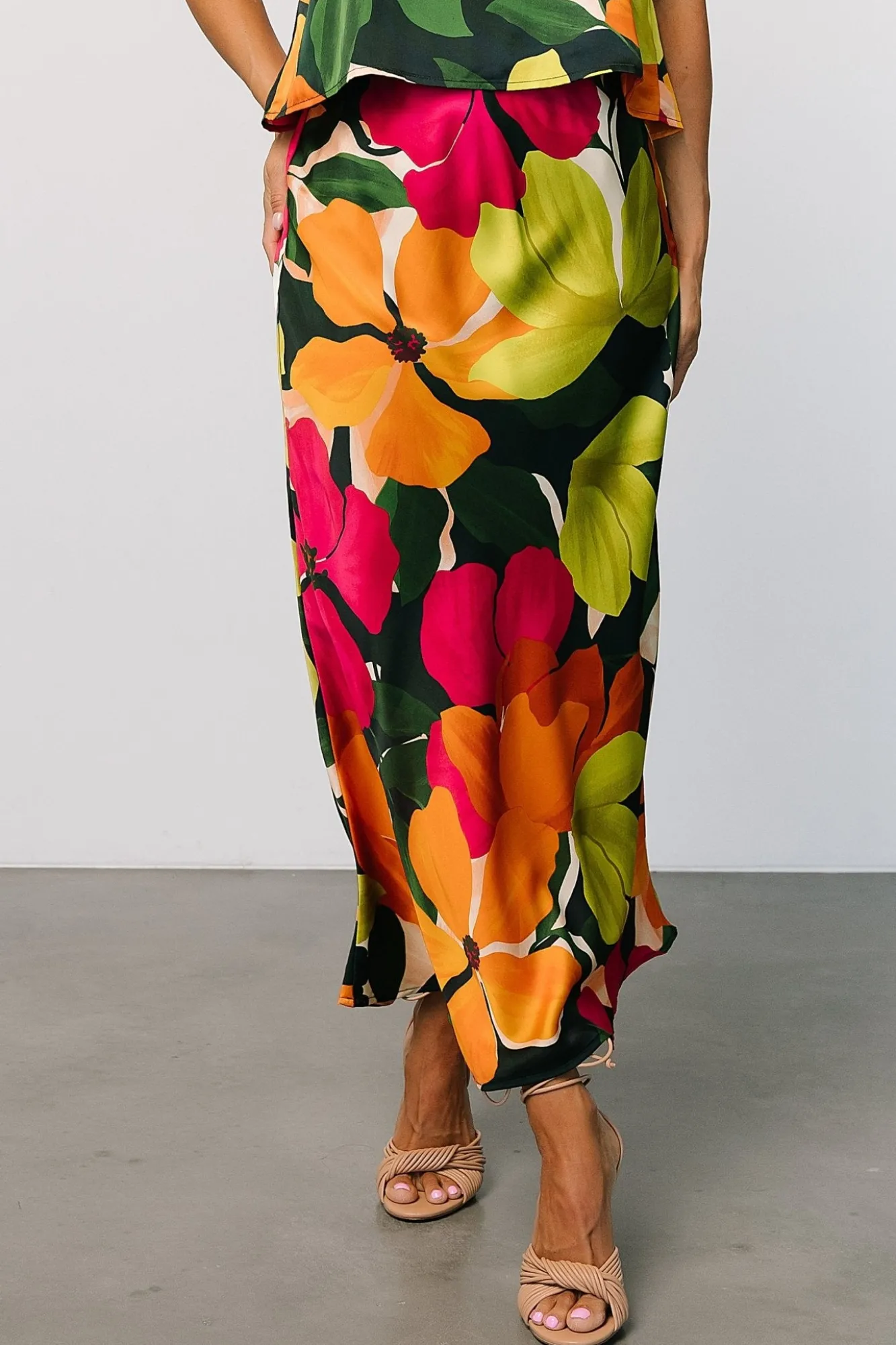 Baltic Born Leland Satin Skirt | Multi Floral