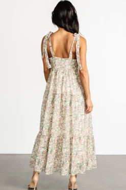 Baltic Born Lelisa Shoulder Tie Dress | Cream Floral