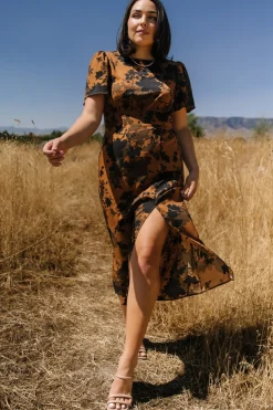 Baltic Born Lenni Midi Dress | Espresso Print