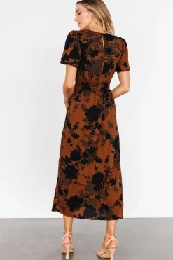 Baltic Born Lenni Midi Dress | Espresso Print