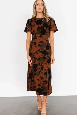 Baltic Born Lenni Midi Dress | Espresso Print