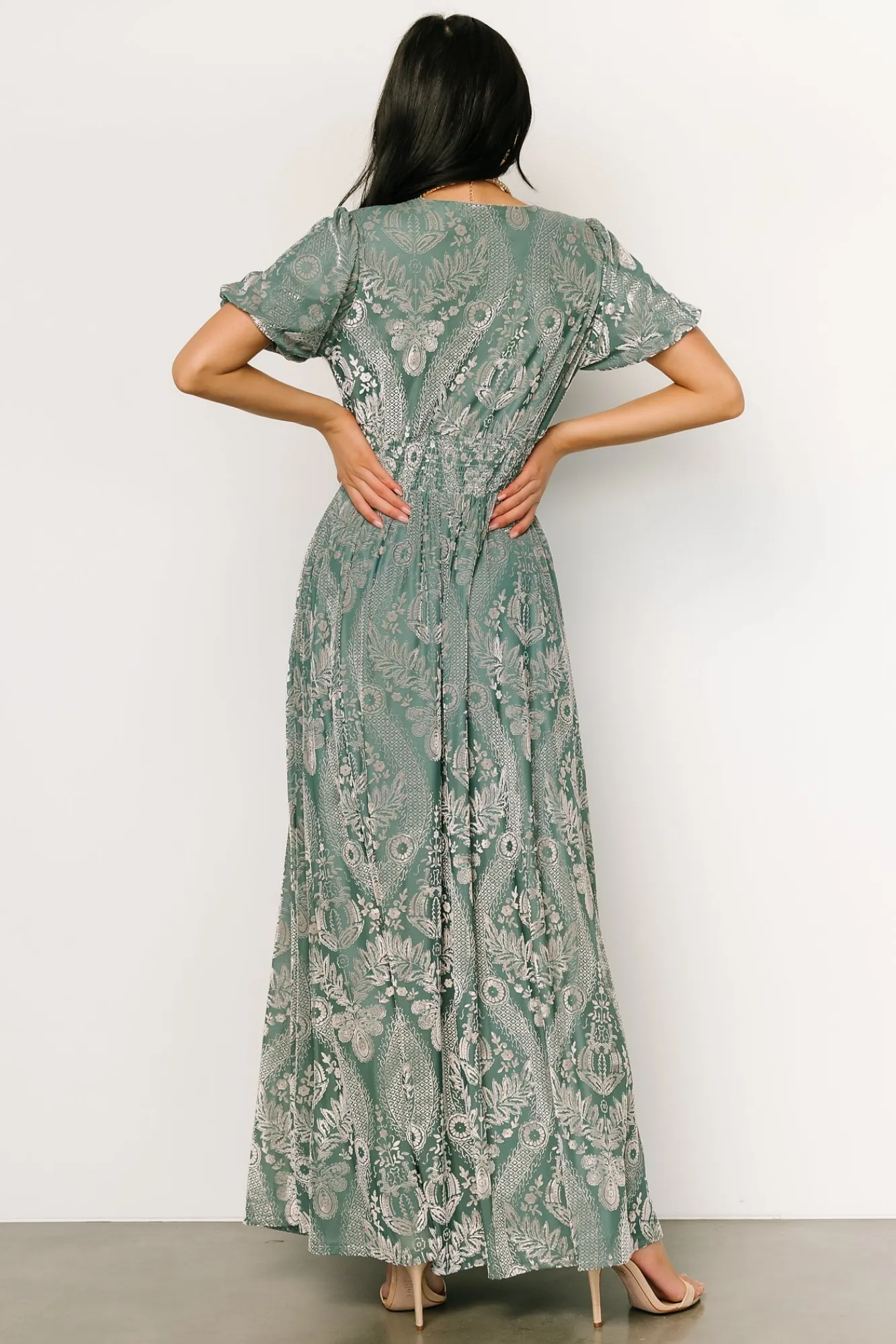 Baltic Born Leslie Velvet Maxi Dress | Sage + Silver