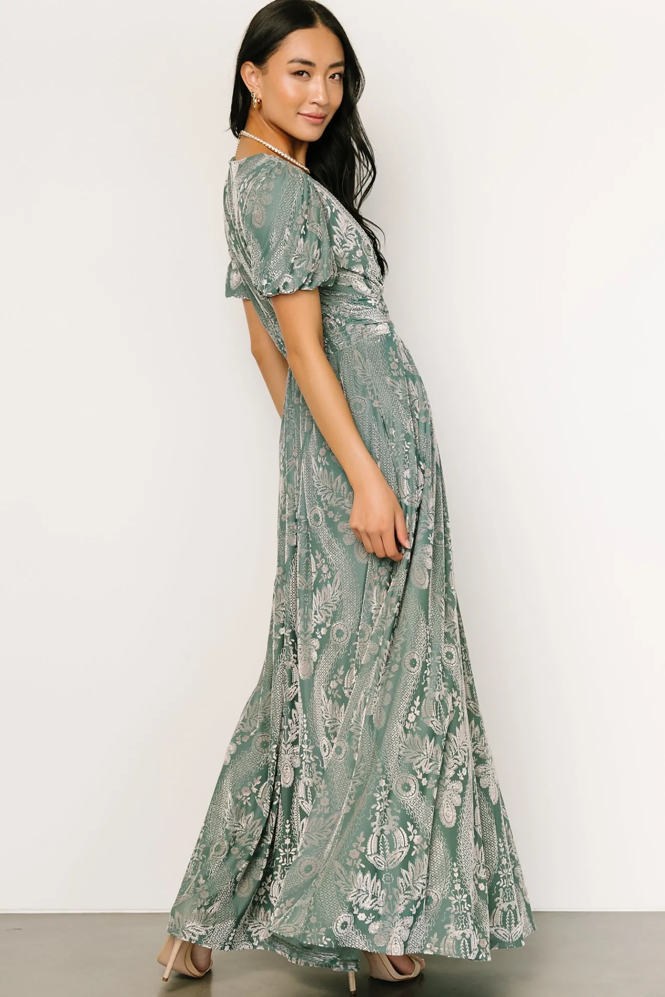 Baltic Born Leslie Velvet Maxi Dress | Sage + Silver