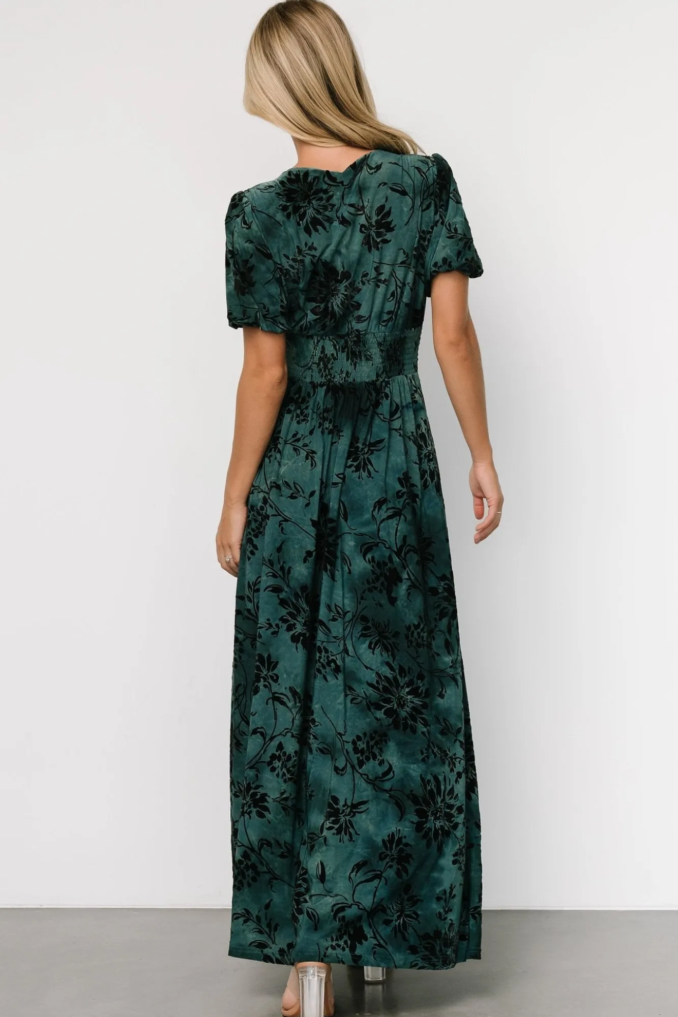 Baltic Born Leslie Velvet Maxi Dress | Jade + Black