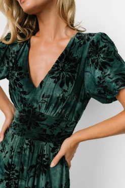 Baltic Born Leslie Velvet Maxi Dress | Jade + Black