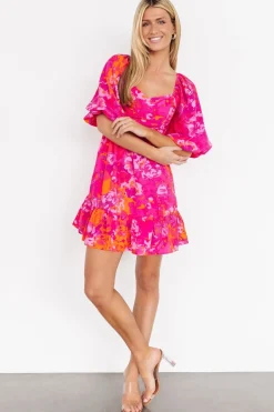 Baltic Born Levy Sweetheart Mini Dress | Fuchsia Multi