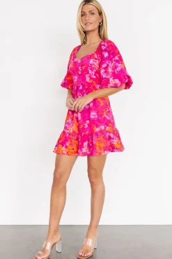 Baltic Born Levy Sweetheart Mini Dress | Fuchsia Multi